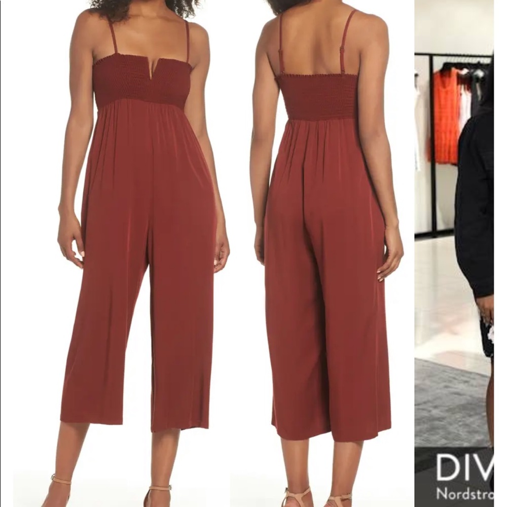 Knot Sisters East Smocked Crop Jumpsuit